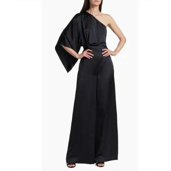 RAMY BROOK Jumpsuit NEW Size 2 Simone One Shoulder Wide Leg $595 - Picture 1 of 6